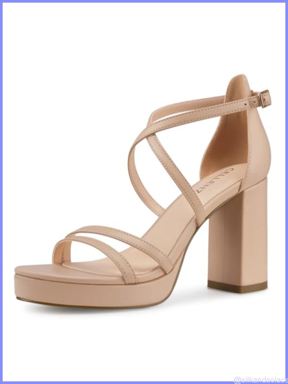 Women's Strappy Platform High Heels Chunky Block Heel Open Toe Ankle Strap
